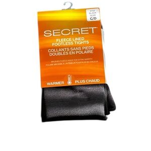 NWT Fleece-Lined Footless Tights - Black